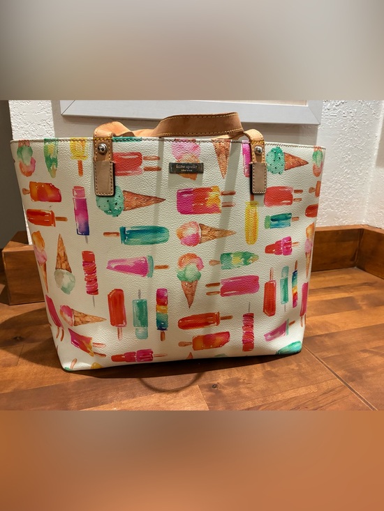 kate spade Handbags - kate spade Multicolor Ice Cream & Popsicle Print Tote with Tan Handles